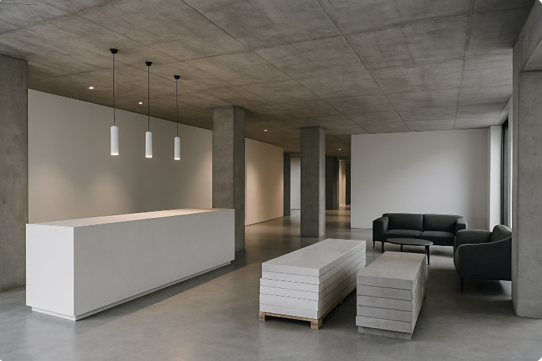 Sàn bê tông nhẹ thi công văn phòng