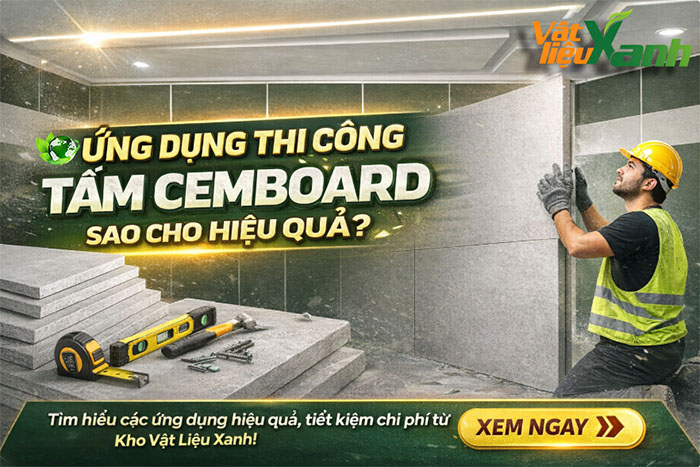 ứng dụng thi công tấm cemboard 