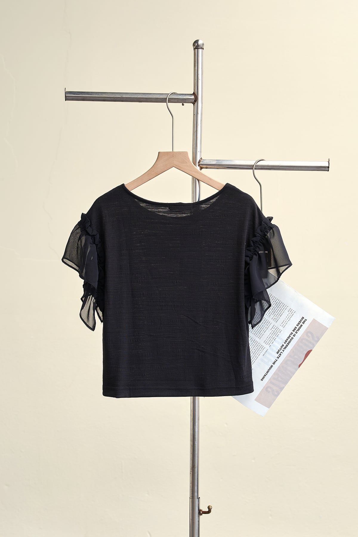 Áo thun croptop bèo nhún tay - L61B26H052 - Ảnh 2